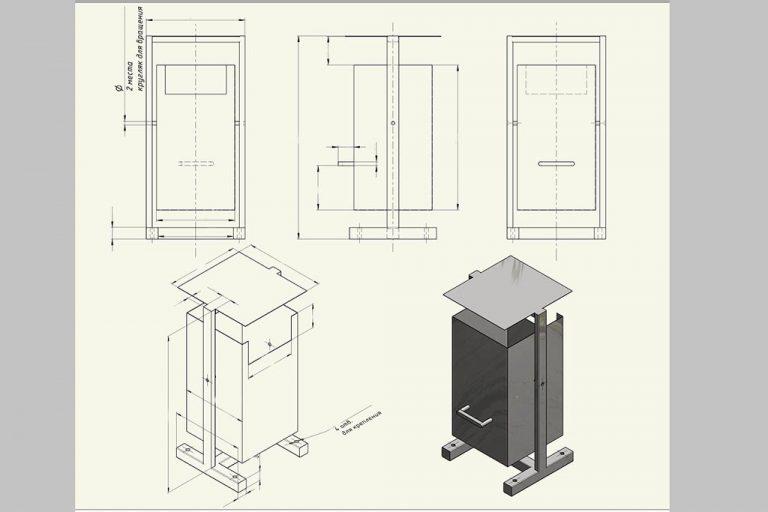 Урна размеры чертеж